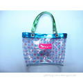 China Wholesale Clear PVC Promotional Tote Cosmetic Handbag Shopping Bag